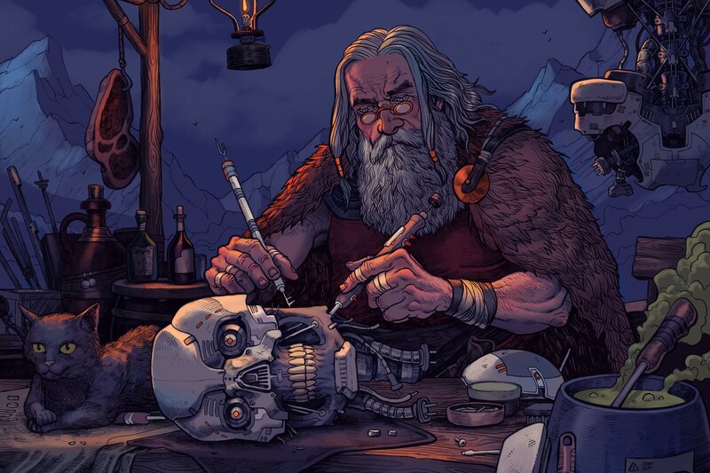 Mechanic Repairing Robot