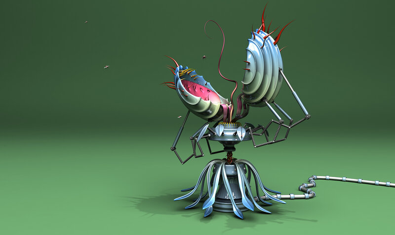 mechanical alien creature