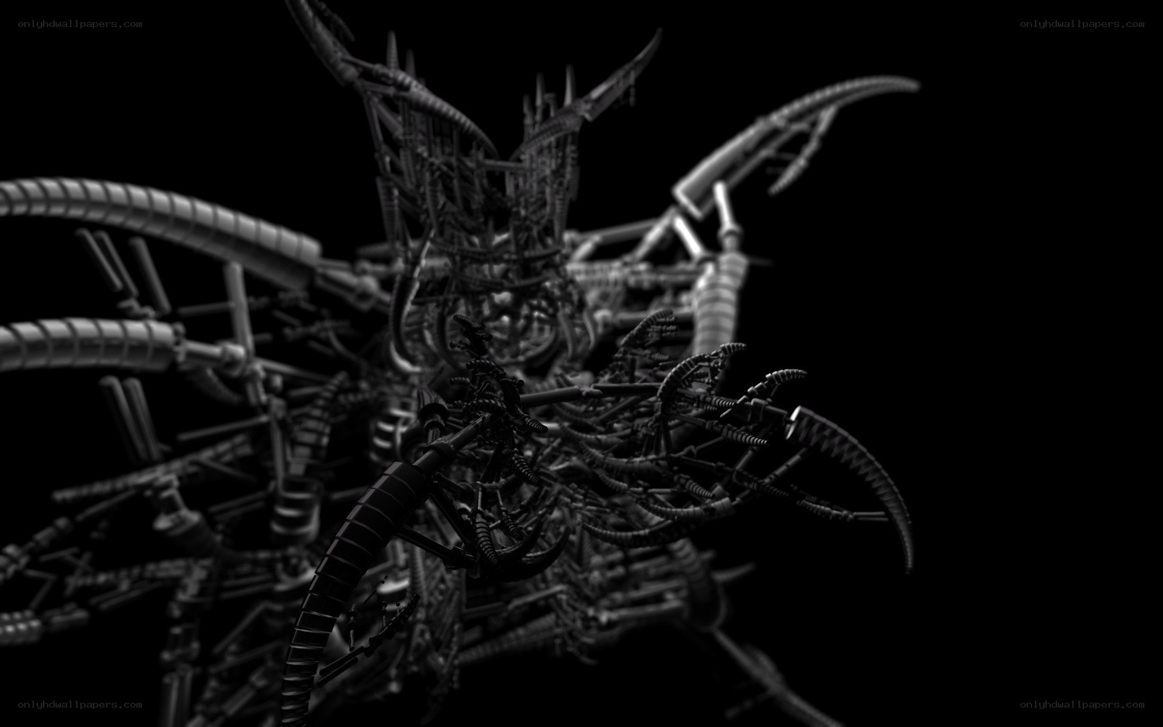 mechanical alien creature