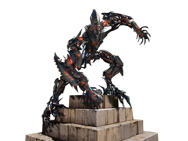 Mechanical Alien Creature — Black, Dramatic, 3d Render