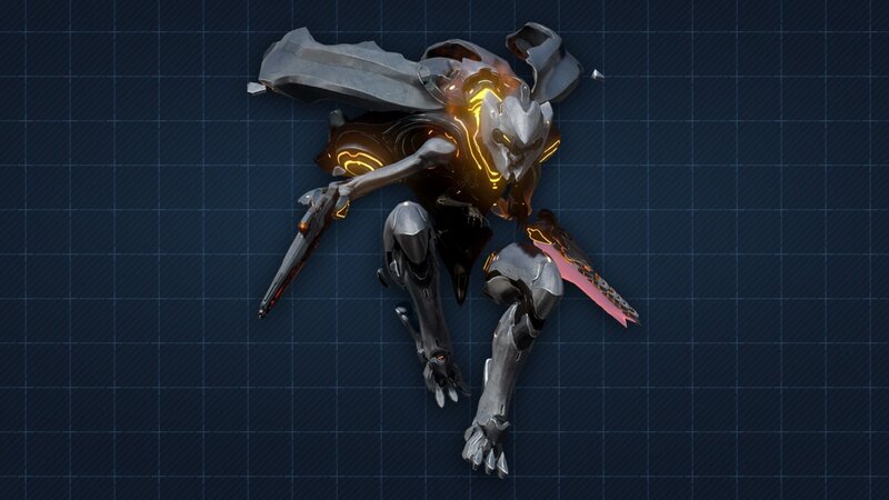Mechanical Alien Creature — Blue, Dramatic