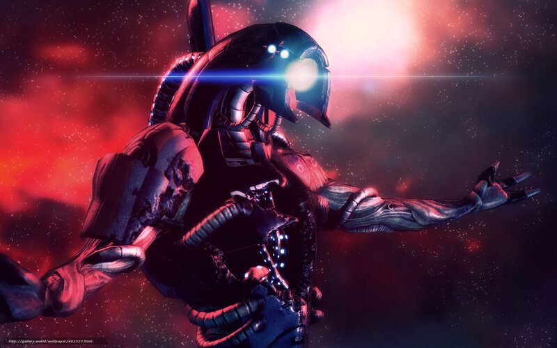 Mechanical Alien Figure — Red