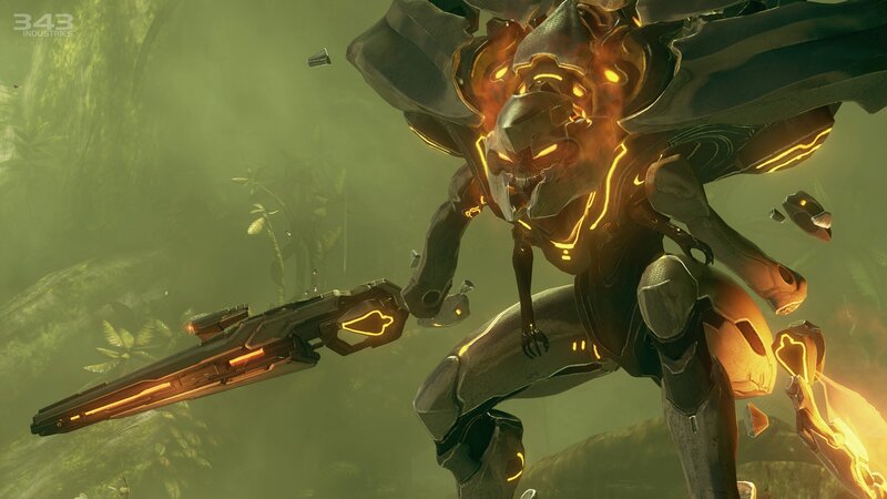 Mechanical Alien Warrior — Green