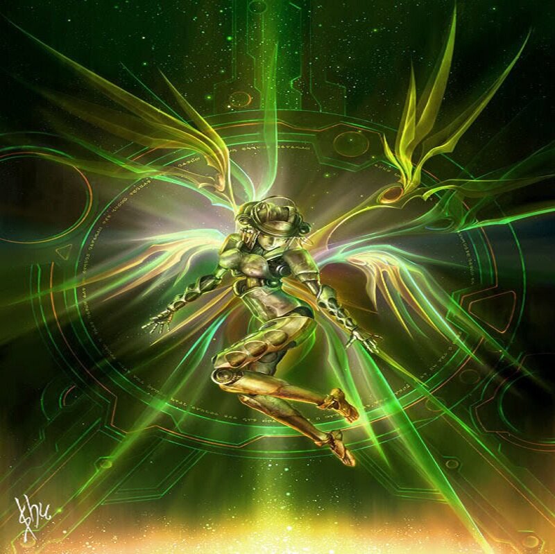 Mechanical Angel in Space — Green