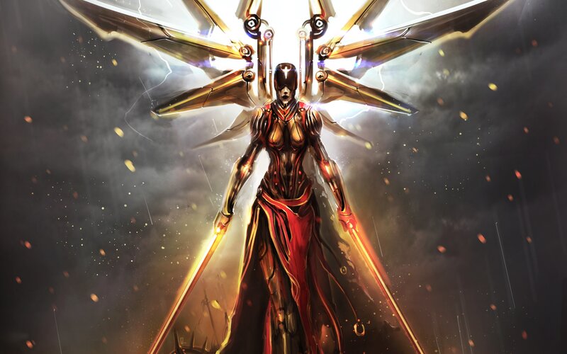 Mechanical Angel Warrior — Gold