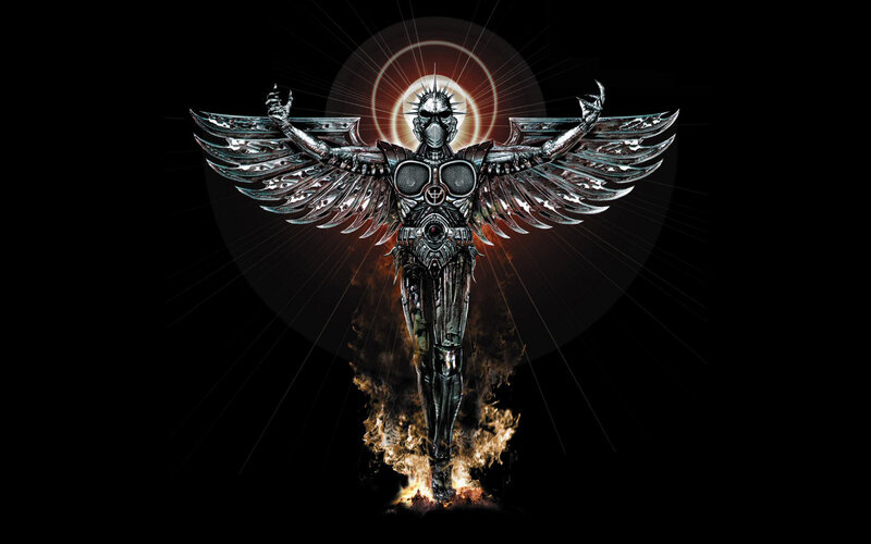 mechanical angel with wings