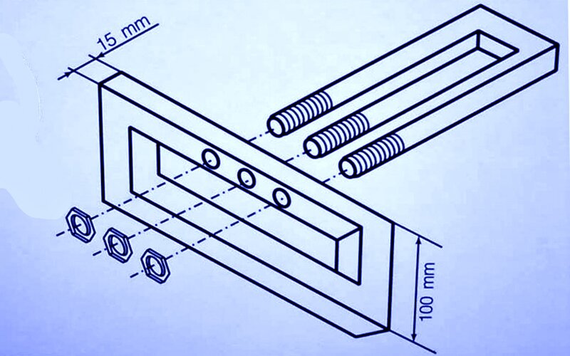 Mechanical Assembly Diagram — Blue