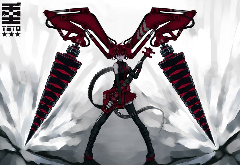 mechanical bassist with drill arms