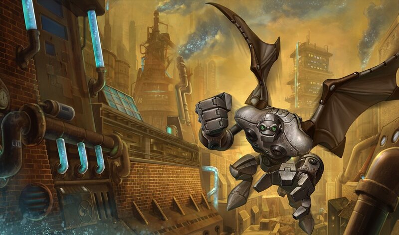 Mechanical Bat Creature — Brown, Dramatic