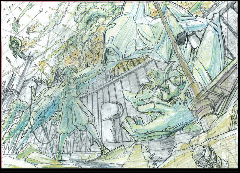 Mechanical battle scene