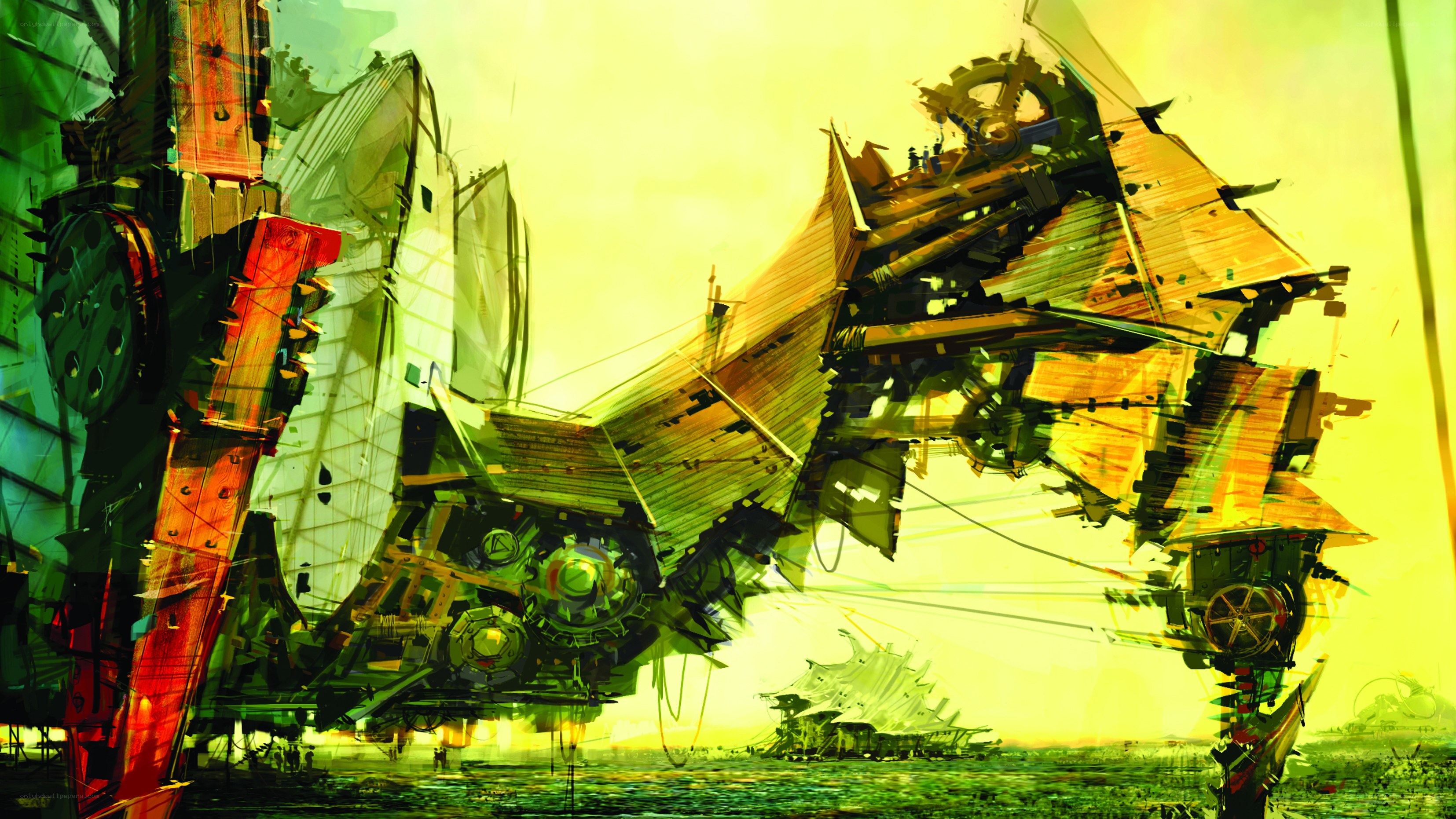 mechanical beast in wasteland
