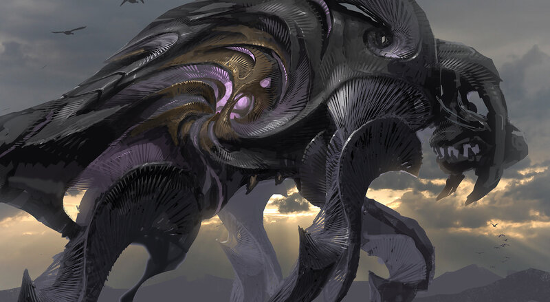 Mechanical Beast with Glowing Core