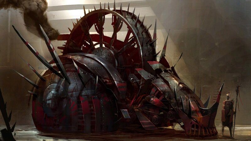 mechanical beast with spikes