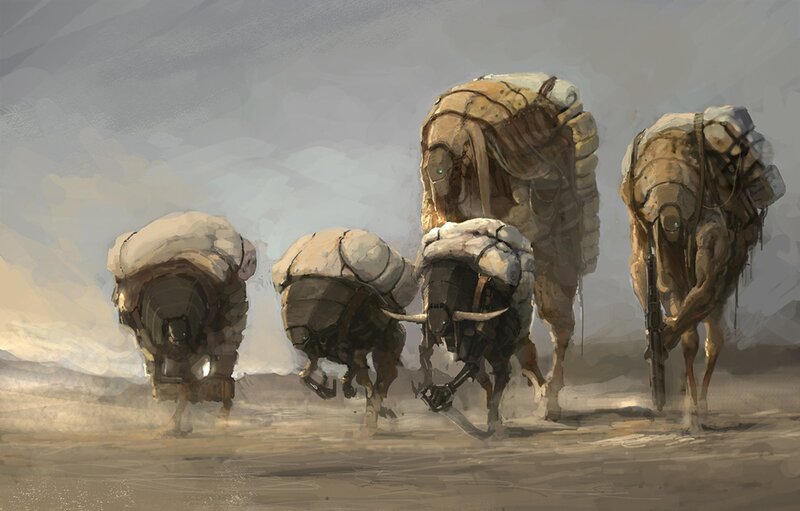Mechanical Beasts in Desert