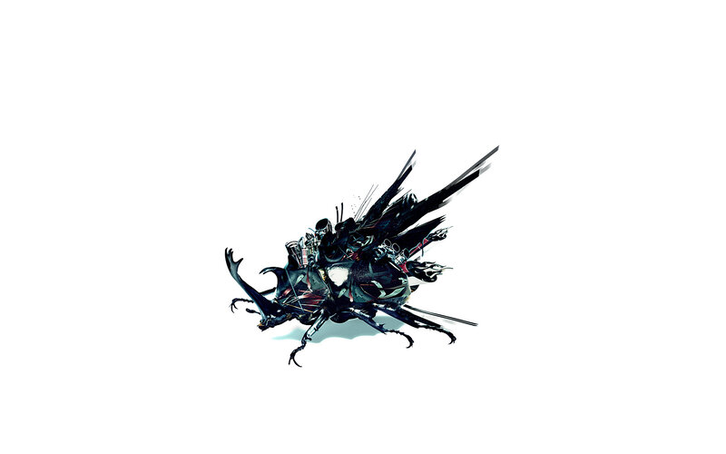 Mechanical Beetle Creature — Black