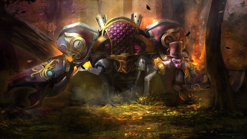 Mechanical Beetle Creature — Purple