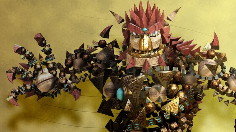 Mechanical Bird Creature — Gold, Dramatic