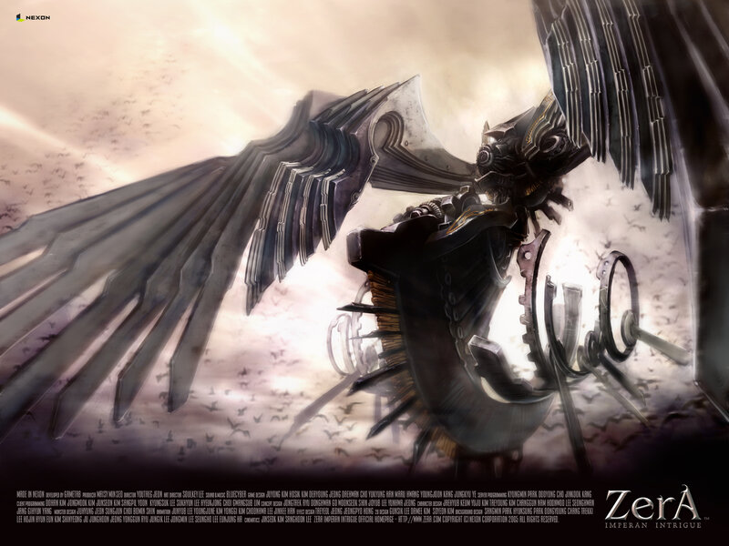 Mechanical Bird Creature — Gray, Dramatic