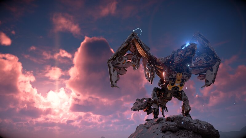 Mechanical Bird on Rock