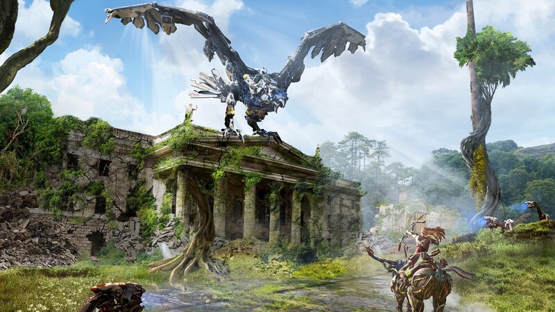 Mechanical Bird on Ruins