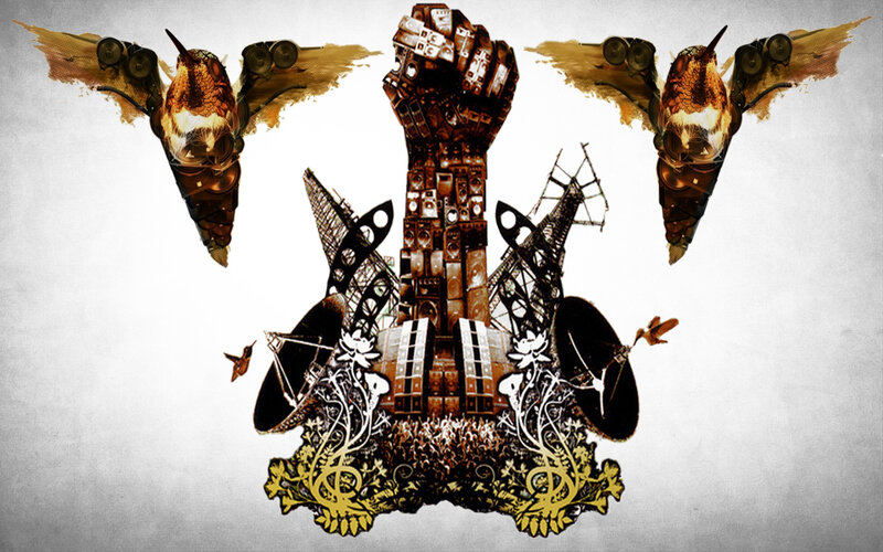 mechanical birds and fist art
