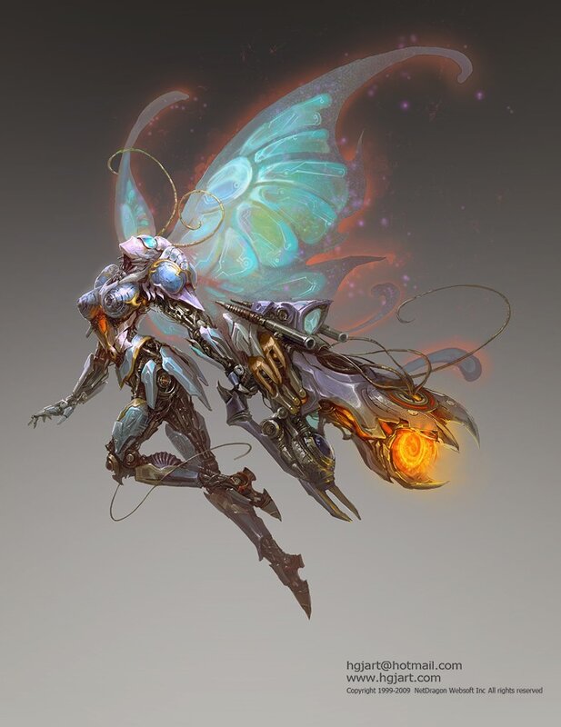 mechanical butterfly warrior
