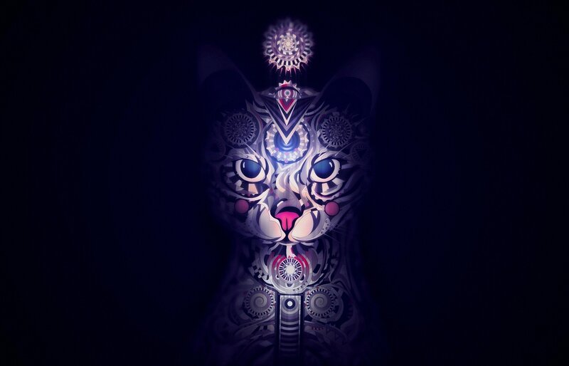 Mechanical Cat Head — Black