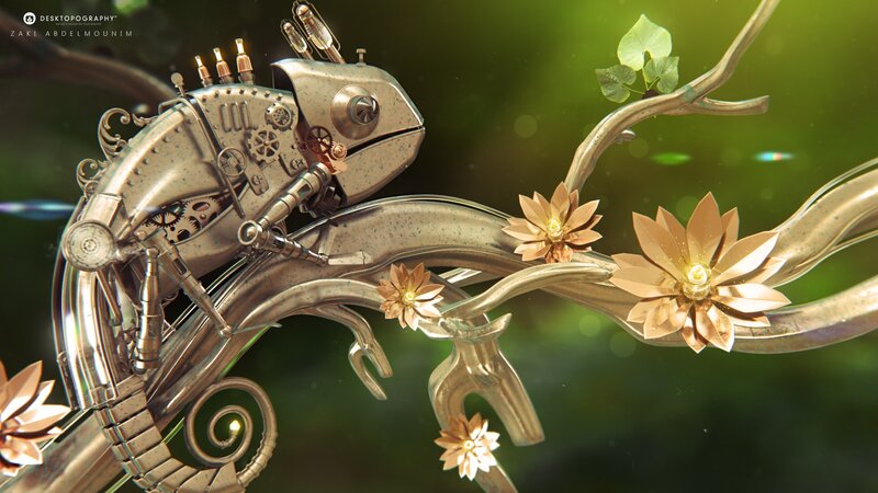Mechanical Chameleon — Green