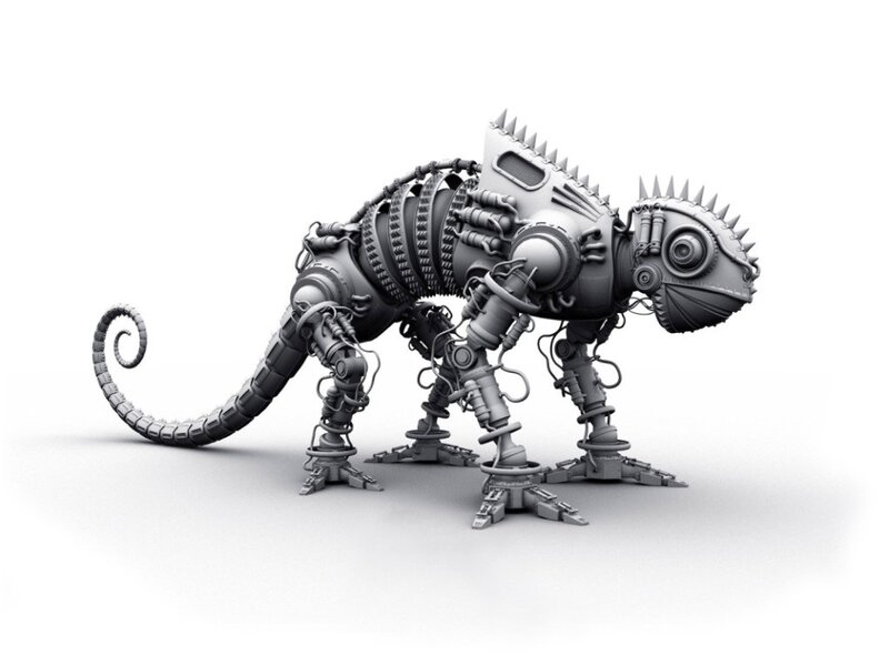 Mechanical Chameleon Robot — Gray