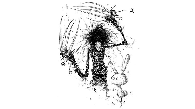 Mechanical Character with Blades — Black, Dark