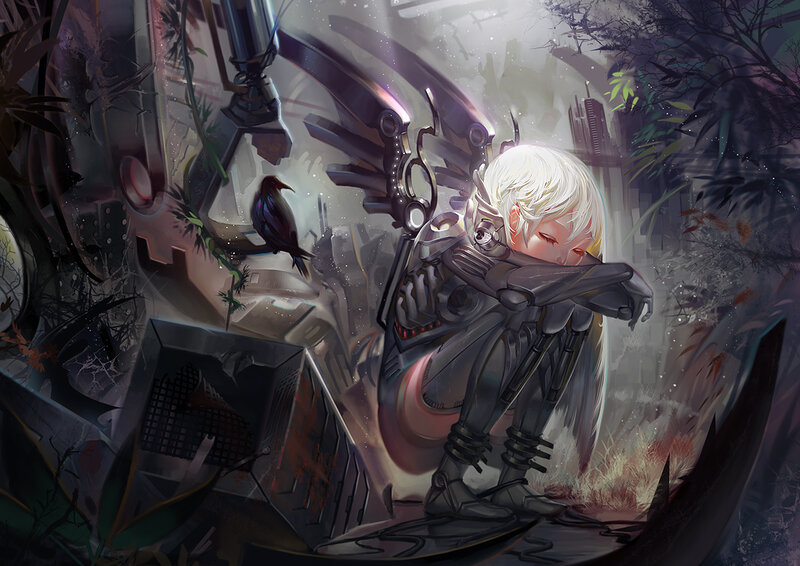 Mechanical Child in Ruins
