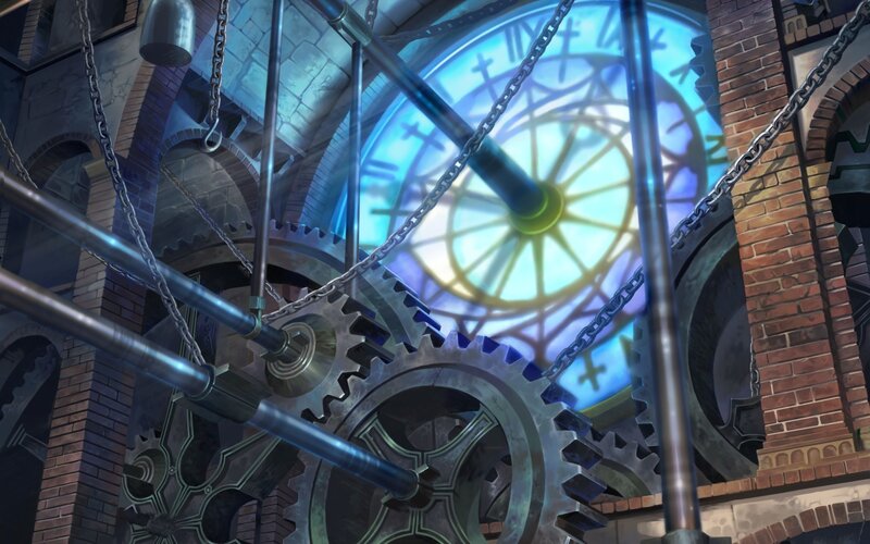 Mechanical Clock Gears — Blue