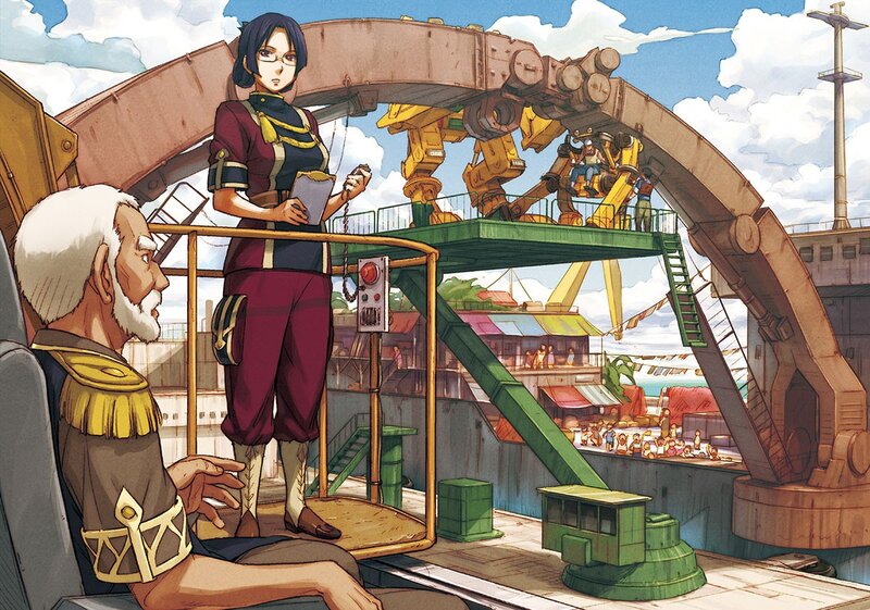 Mechanical crane operation scene