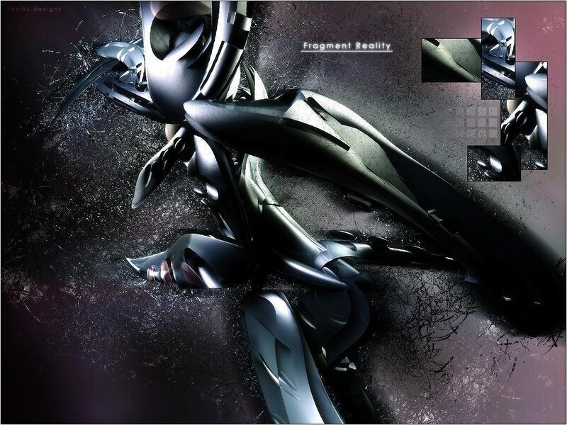 Mechanical Creature — Black, Dramatic, Digital Art, Shattered Ground