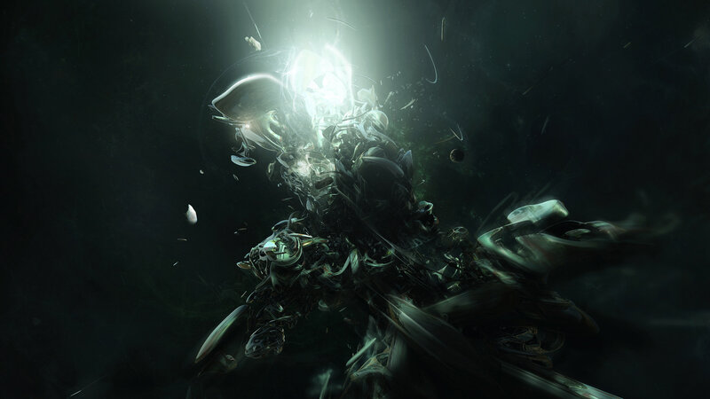 Mechanical creature in dark environment