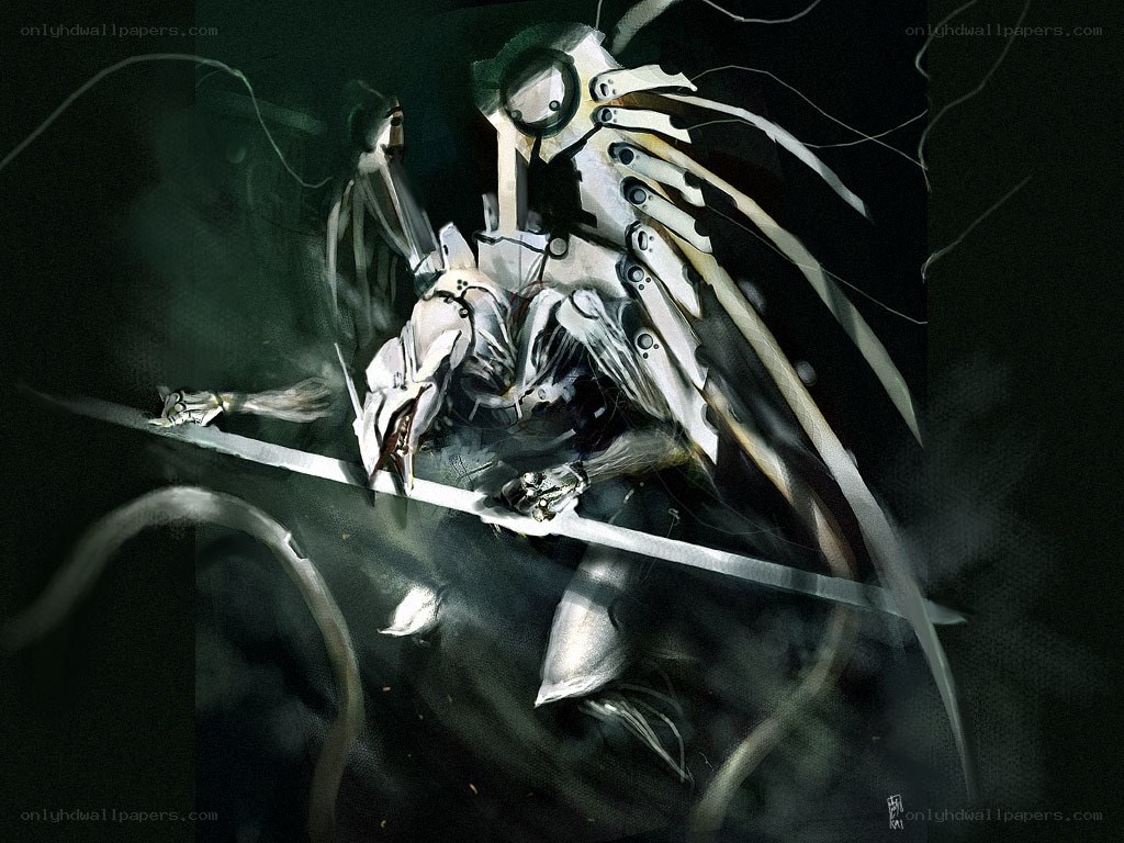 mechanical creature in dark environment