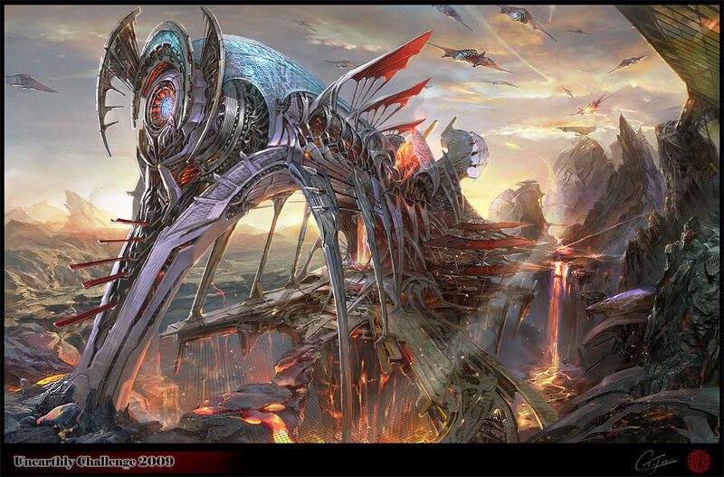 Mechanical Creature in Lava