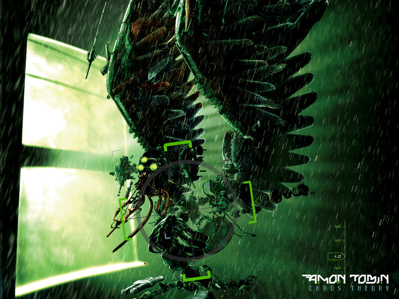mechanical creature in rain