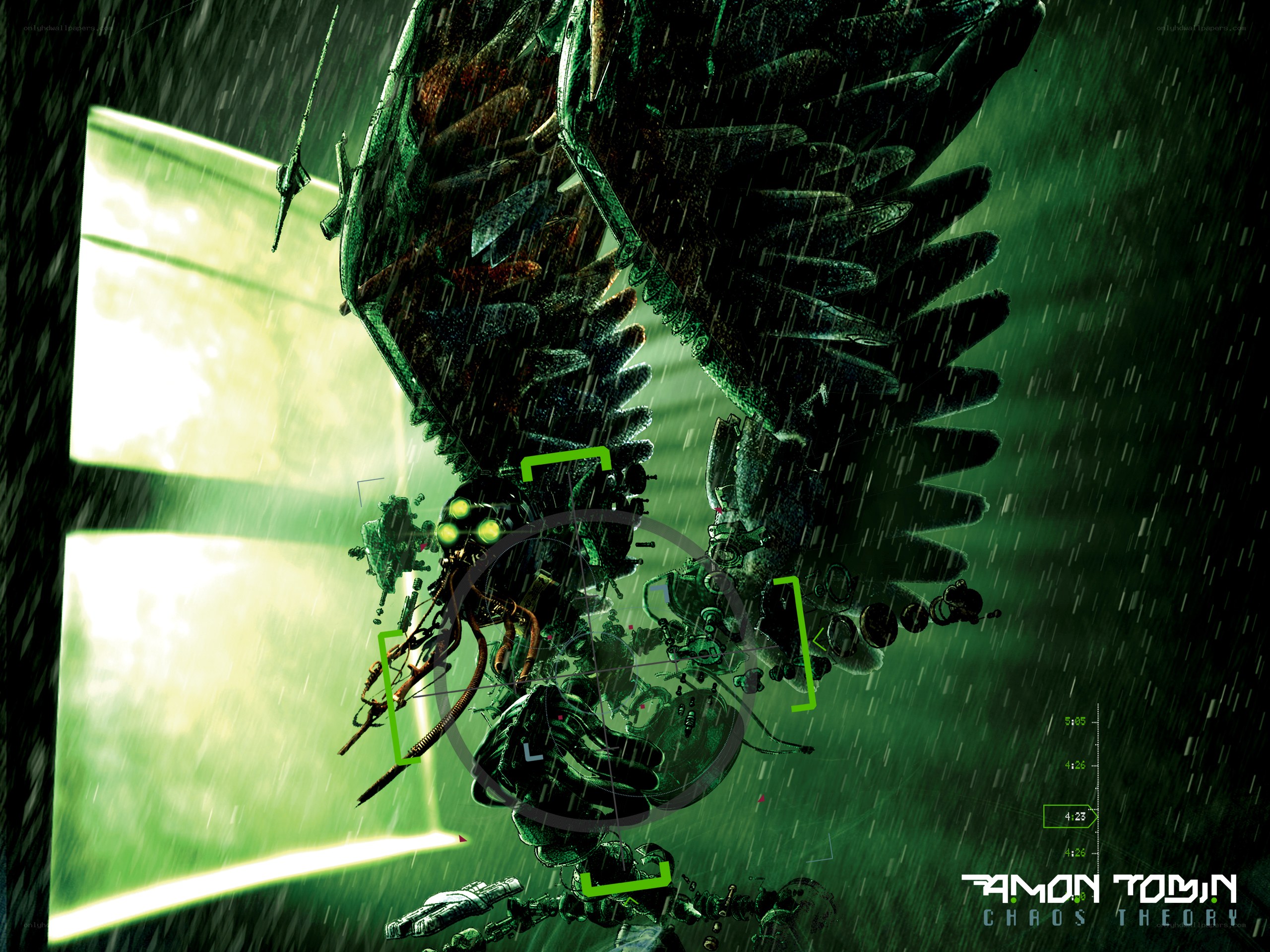 mechanical creature in rain