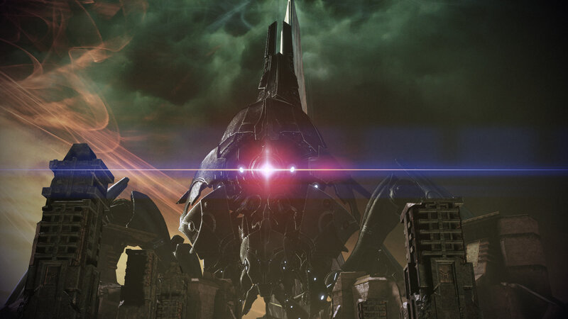 Mechanical Creature in Ruins — Black, Dramatic