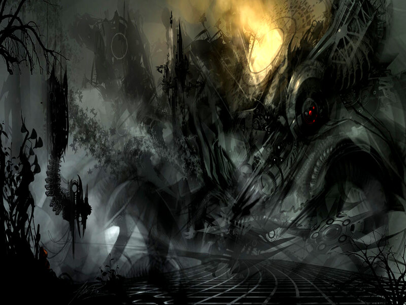 Mechanical Creature in Ruins — Black