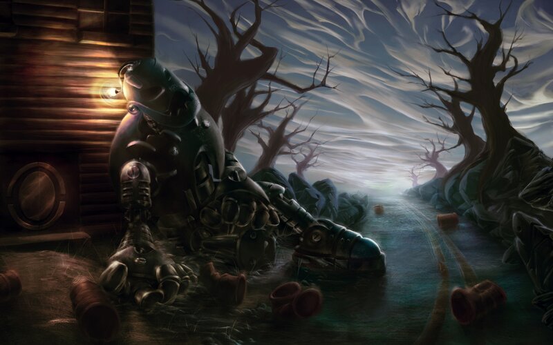 Mechanical Creature in Swamp