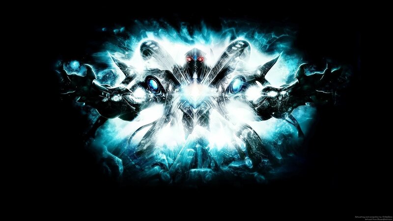 Mechanical Creature with Glowing Eyes — Blue