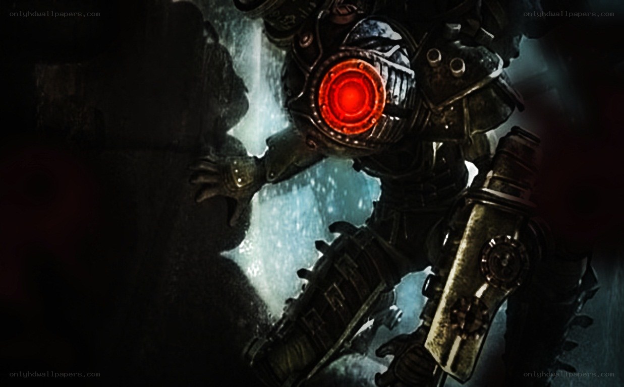 mechanical creature with red eye