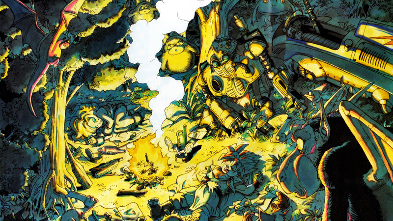 Mechanical Creatures in Forest — Yellow, Chaotic
