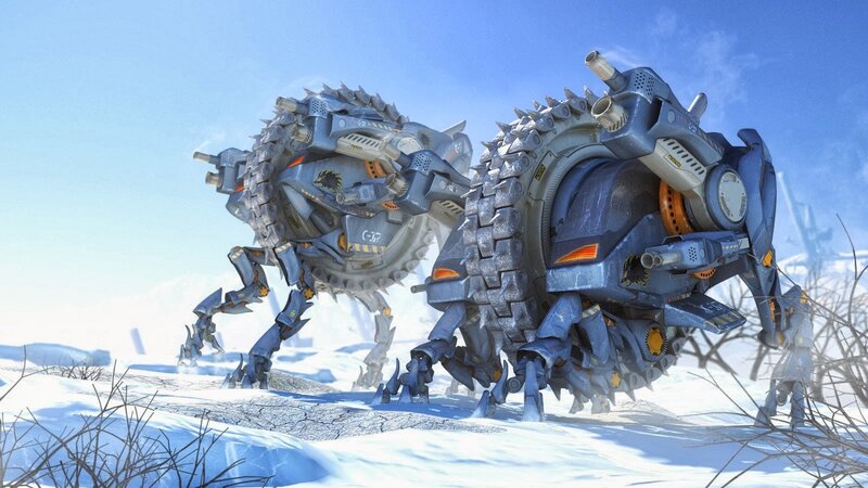 Mechanical Creatures in Snow