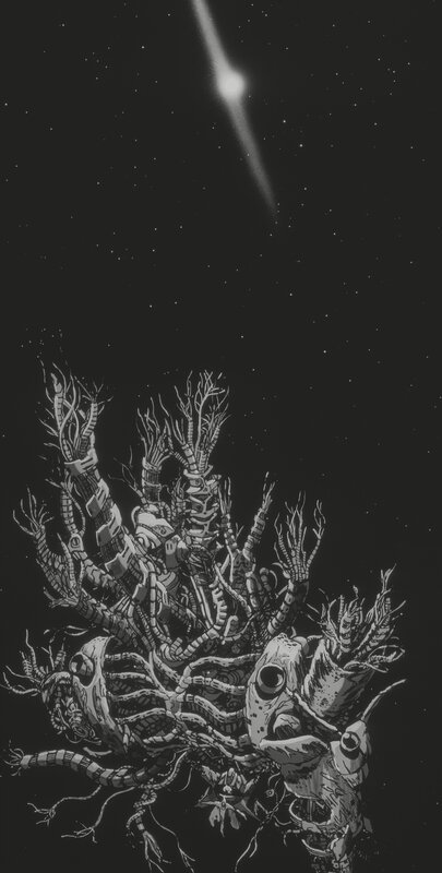mechanical creatures under a comet