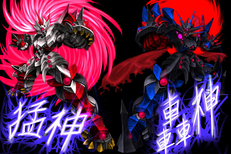 Mechanical deities in combat