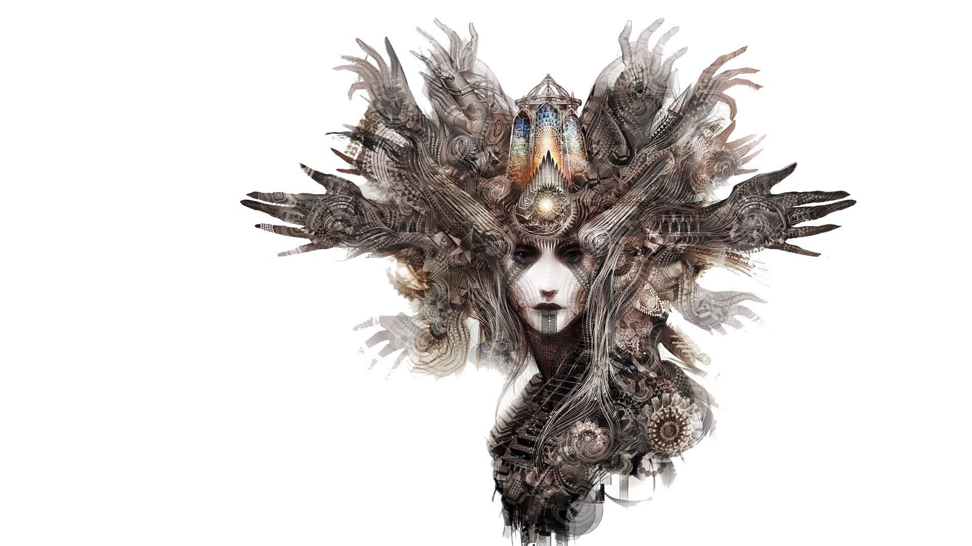 mechanical deity portrait