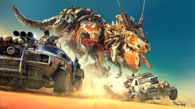 Mechanical Dinosaur in Desert